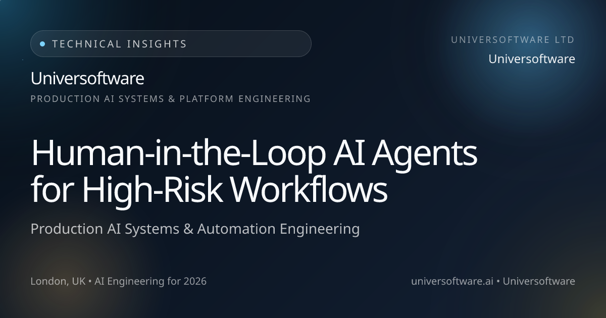 Human-in-the-Loop AI Agents for High-Risk Workflows | Universoftware